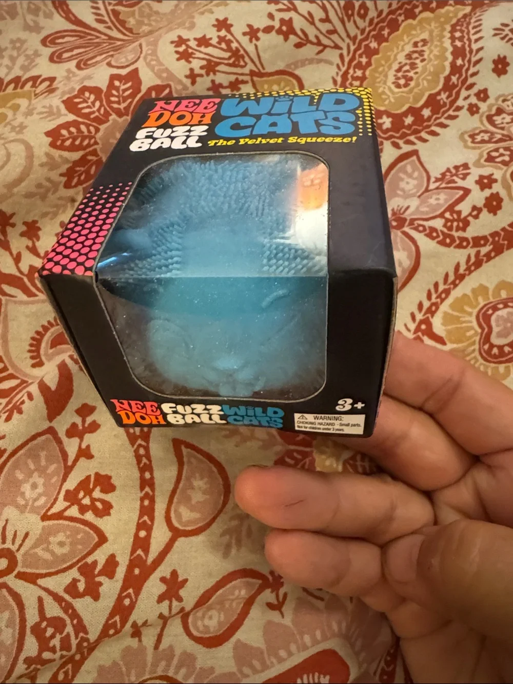 Nee Doh Wild Cats Fuzz Ball - Blue rare